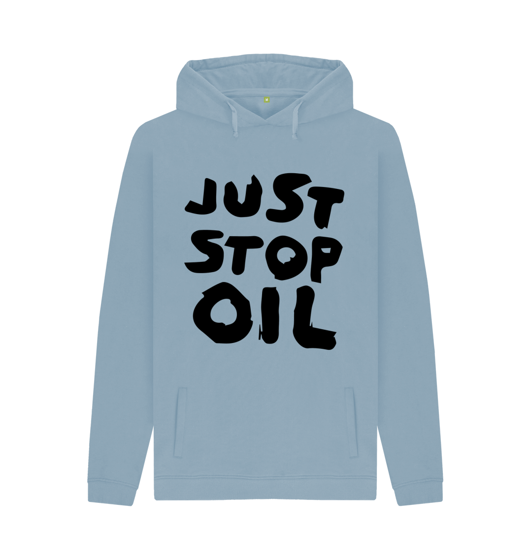 Stone Blue Printed Hoody Front