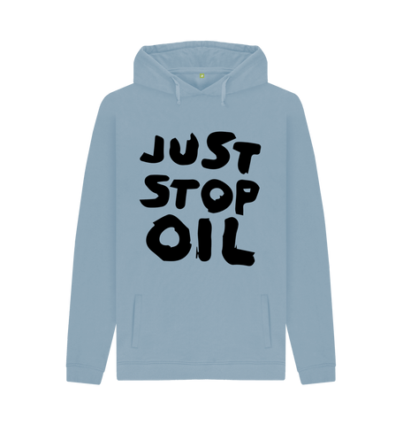 Stone Blue Printed Hoody Front