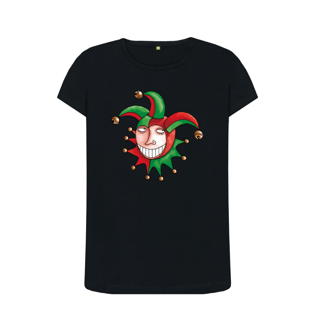 Black Printed T-shirt Front