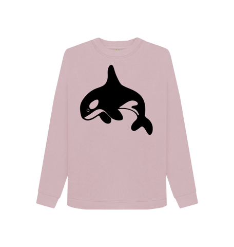 Mauve Printed Sweater Front