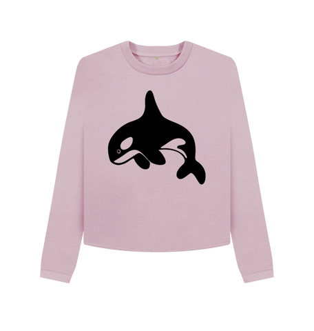 Mauve Printed Boxy Jumpers Front