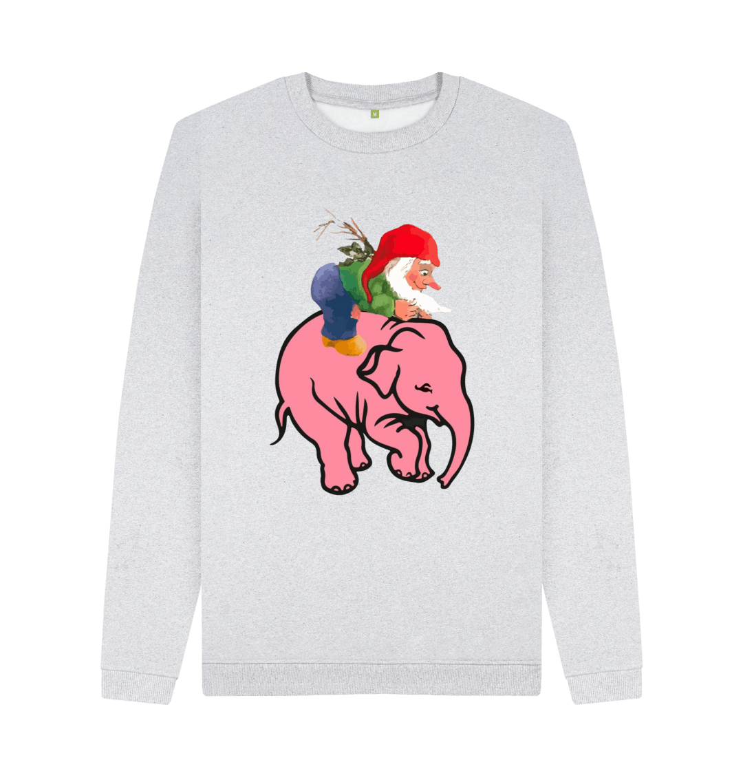 Grey Recycled Printed Sweater Front