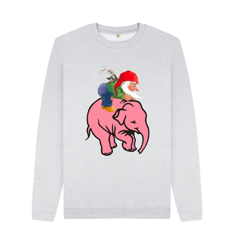 Grey Recycled Printed Sweater Front