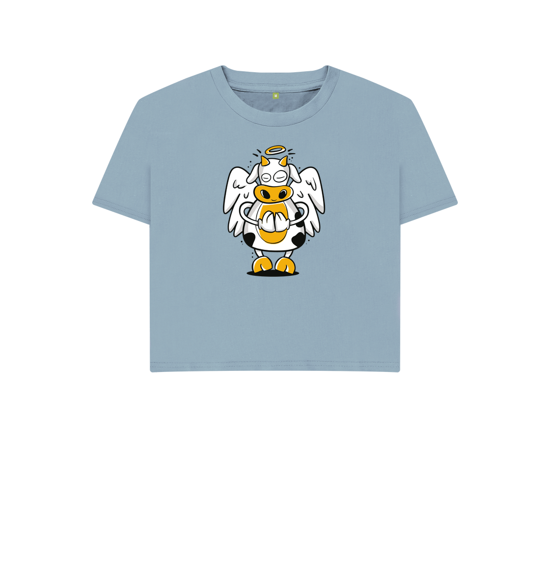 Stone Blue Printed T-shirt Front