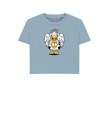 Stone Blue Printed T-shirt Front