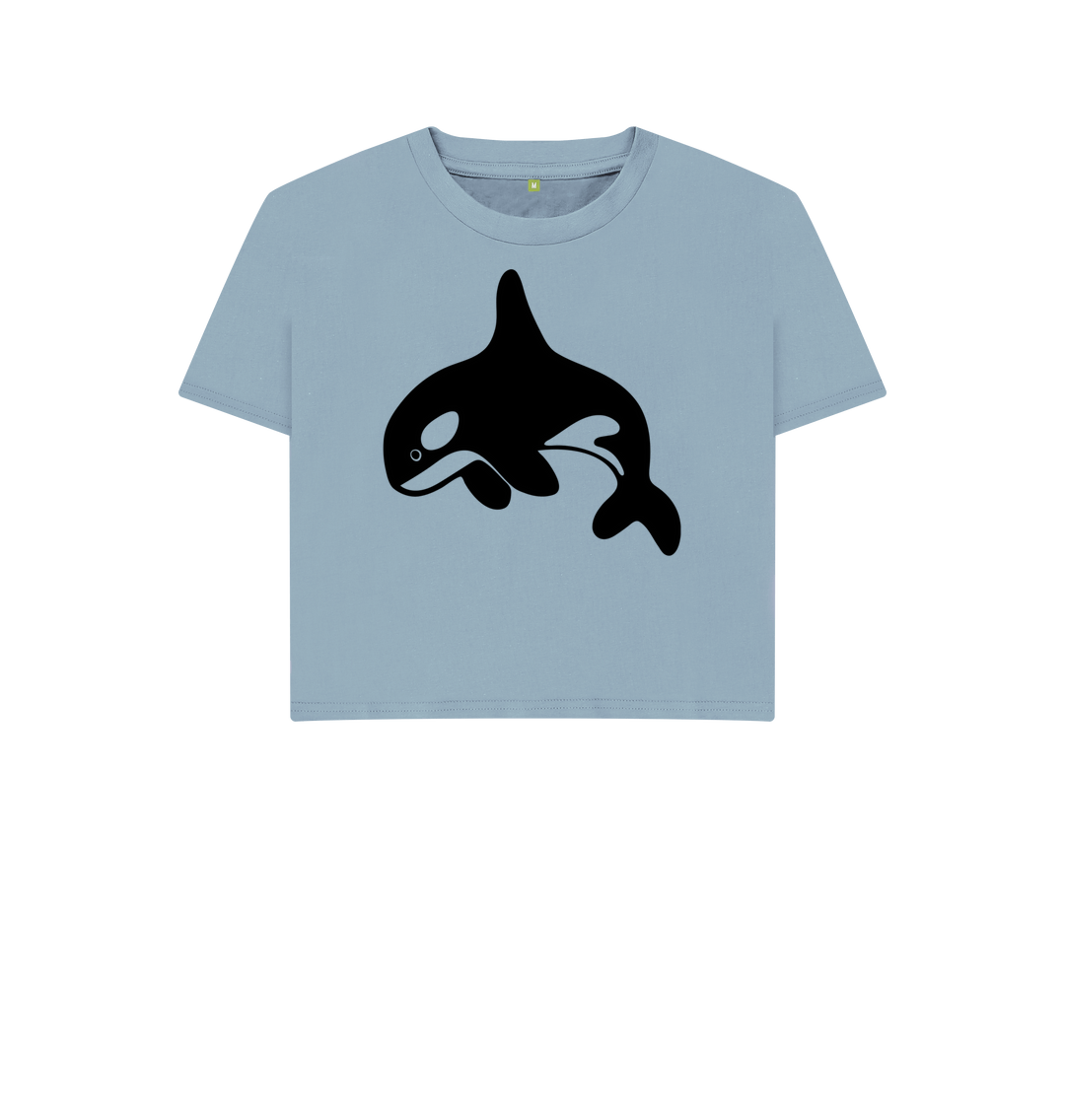 Stone Blue Printed T-shirt Front