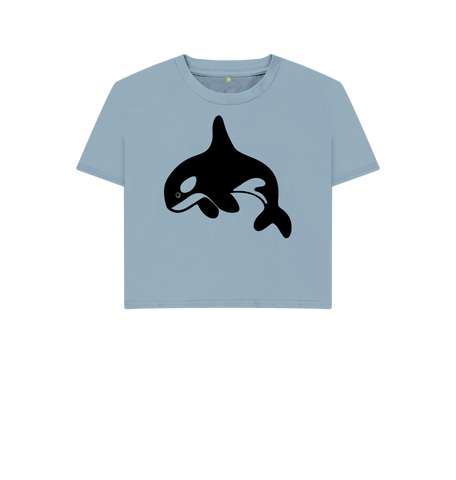Stone Blue Printed T-shirt Front