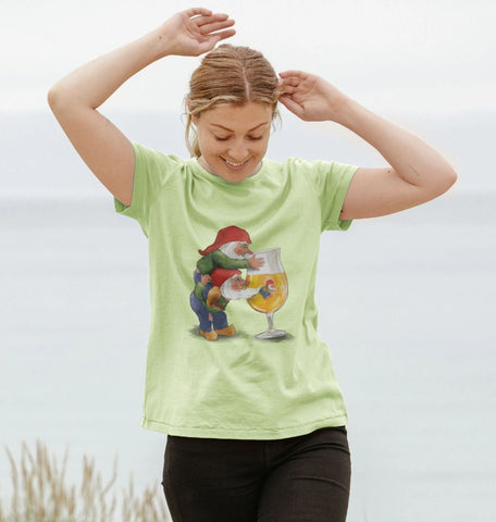 Gnomes Drinking La Chouffe Women's Crew Neck T-Shirt