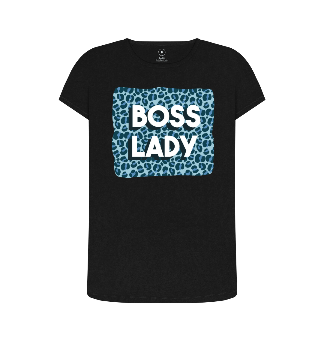Black Recycled Printed T-Shirt Front