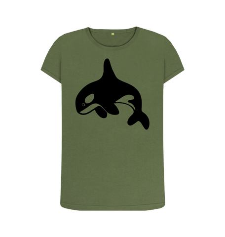 Khaki Printed T-shirt Front