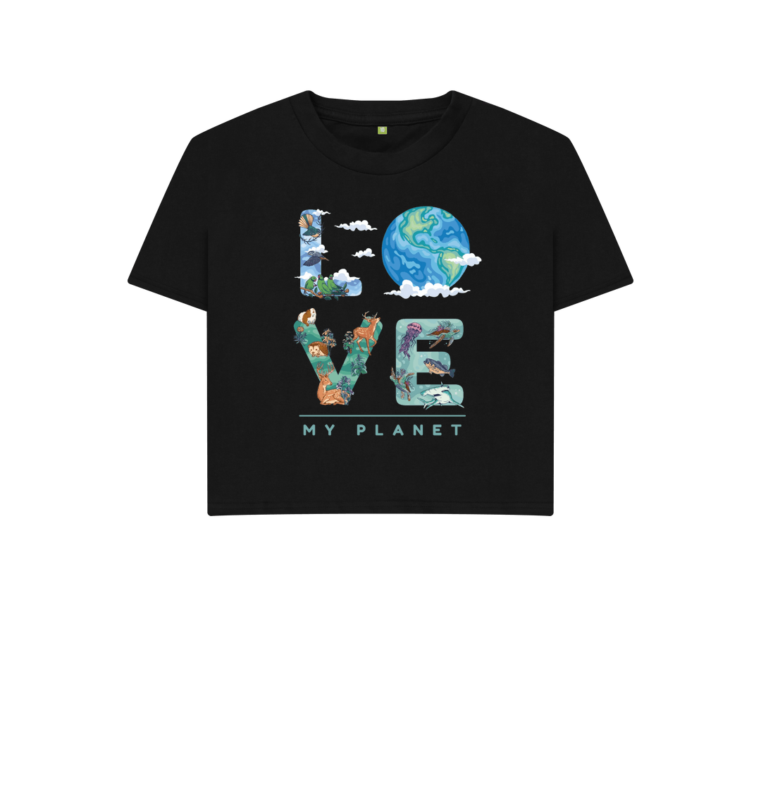 Black Printed T-shirt Front