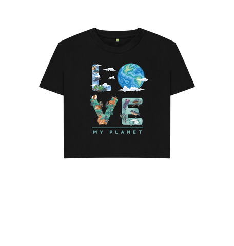Black Printed T-shirt Front