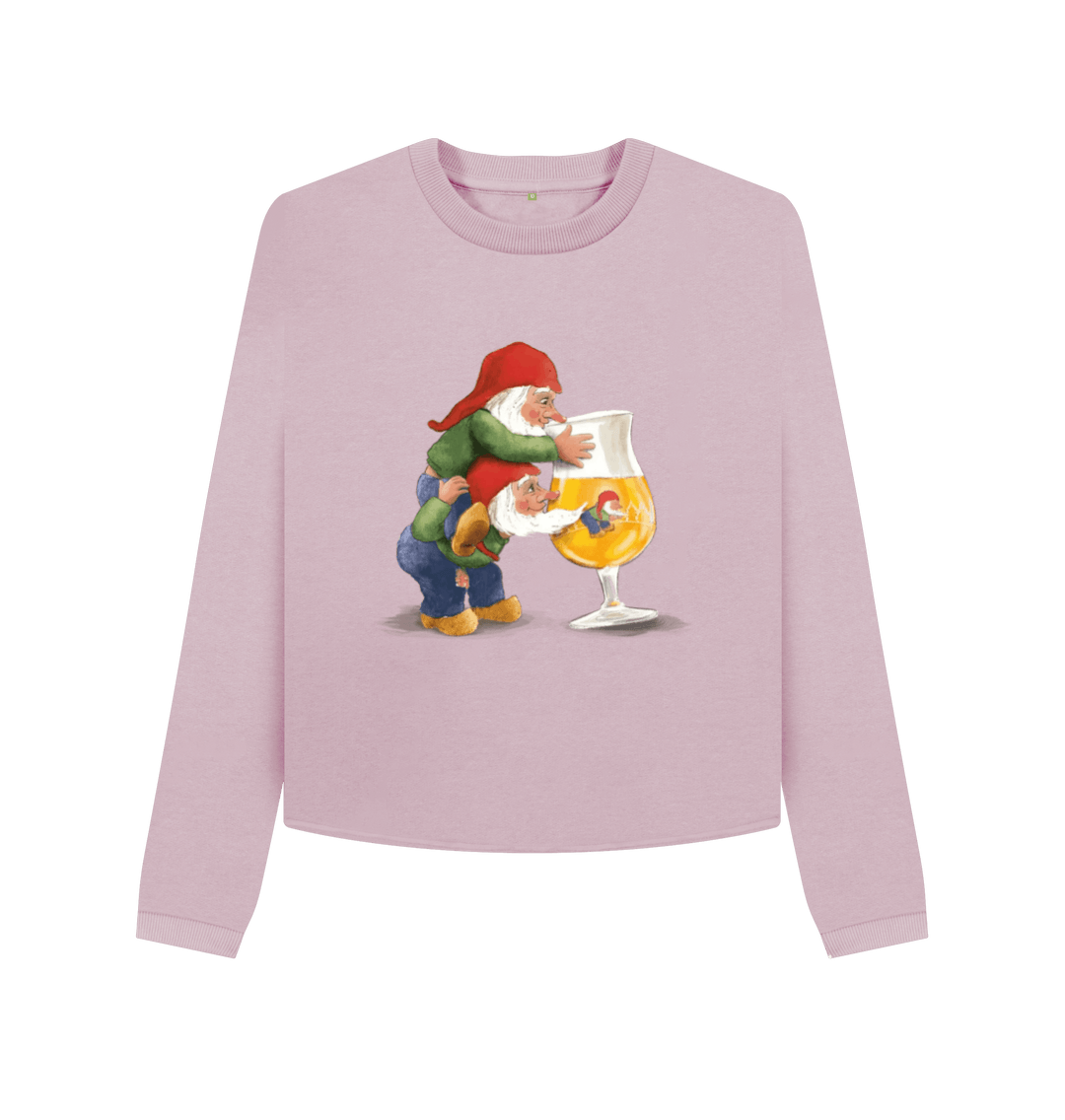 Mauve Printed Boxy Jumpers Front