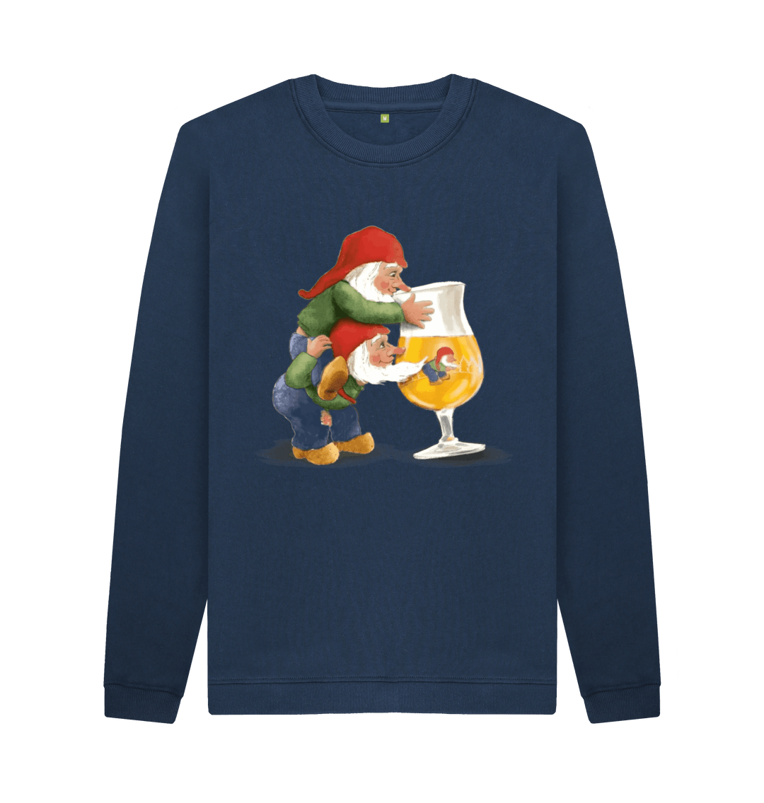 Navy Blue Printed Sweater Front