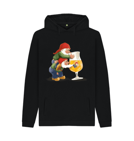Black Printed Hoody Front