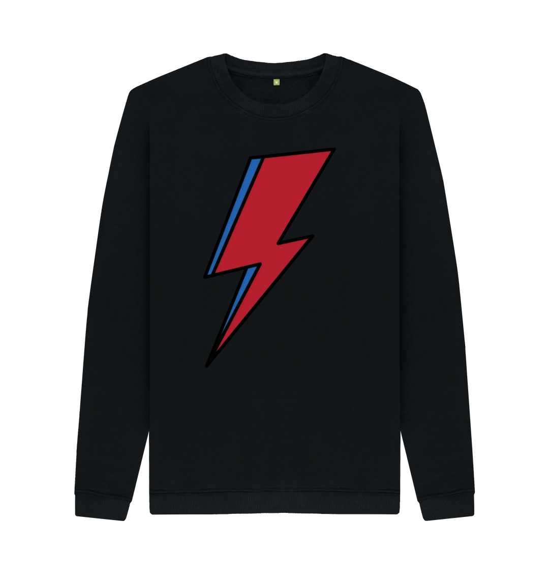 Black Printed Sweater Front