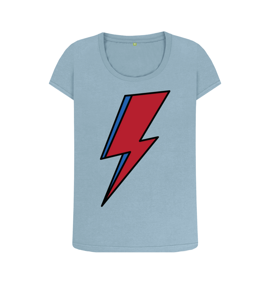 Stone Blue Printed T-shirt Front