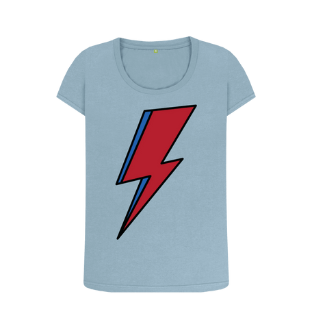 Stone Blue Printed T-shirt Front