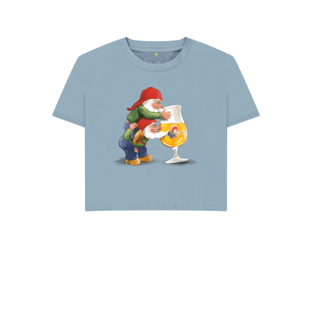 Stone Blue Printed T-shirt Front