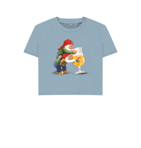 Stone Blue Printed T-shirt Front