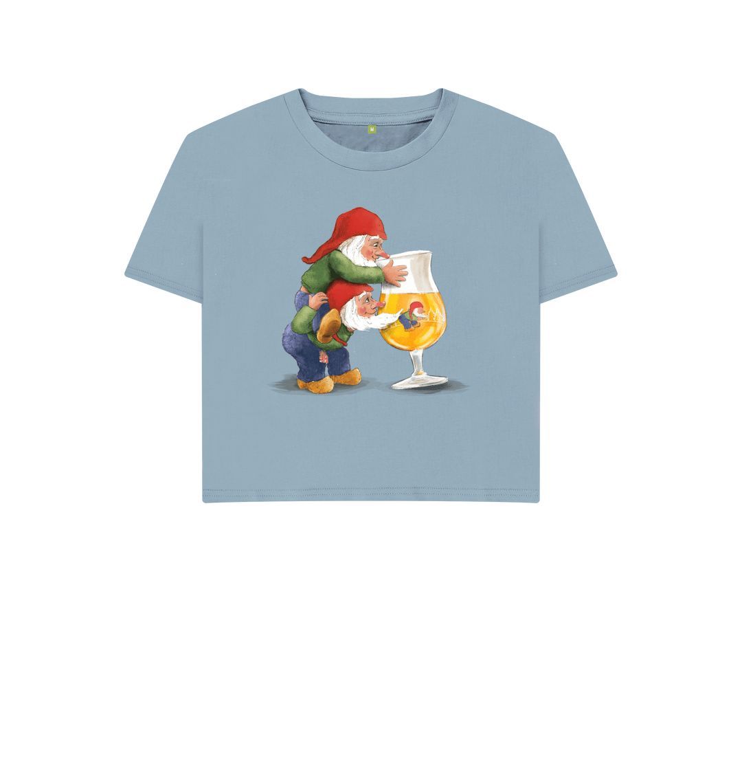 Stone Blue Gnomes Drinking La Chouffe Women's Boxy Tee