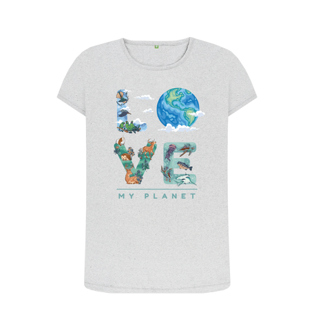 Grey Recycled Printed T-Shirt Front