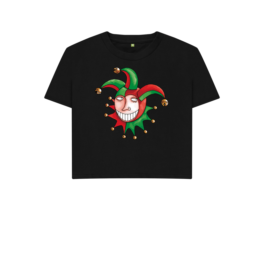 Black Printed T-shirt Front