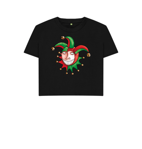 Black Printed T-shirt Front