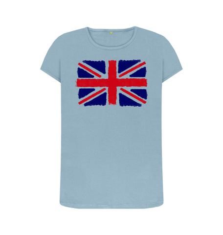 Stone Blue Printed T-shirt Front