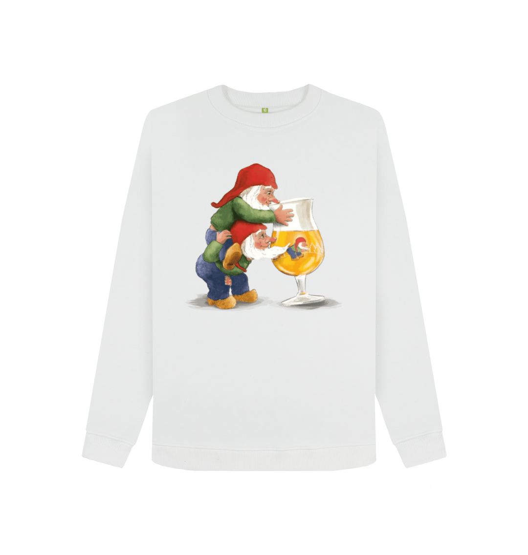 White Gnomes Drinking La Chouffe Women's Crewneck Sweater