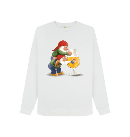 White Gnomes Drinking La Chouffe Women's Crewneck Sweater