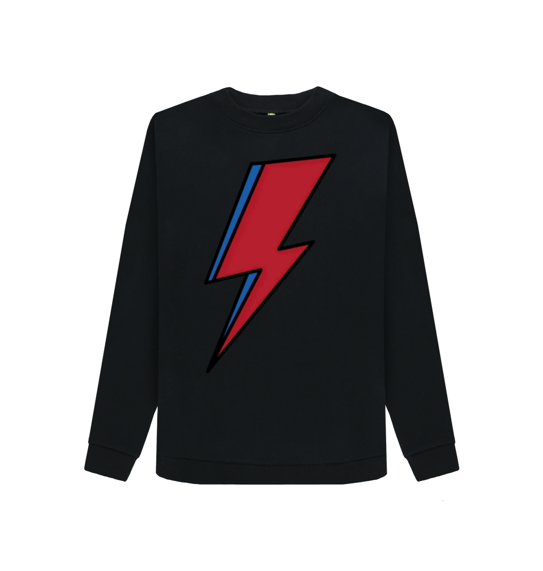 Black Printed Sweater Front