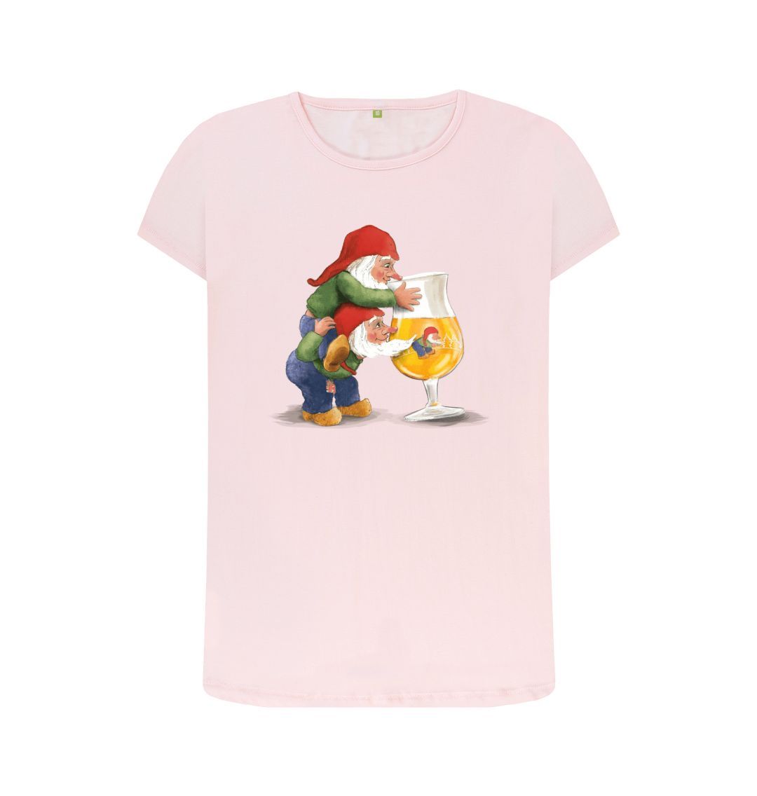 Pink Gnomes Drinking La Chouffe Women's Crew Neck T-Shirt
