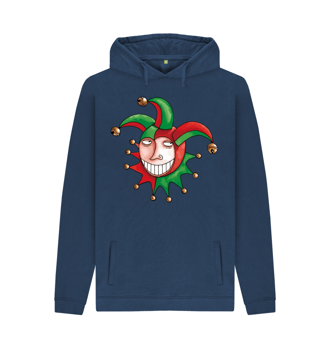 Navy Printed Hoody Front