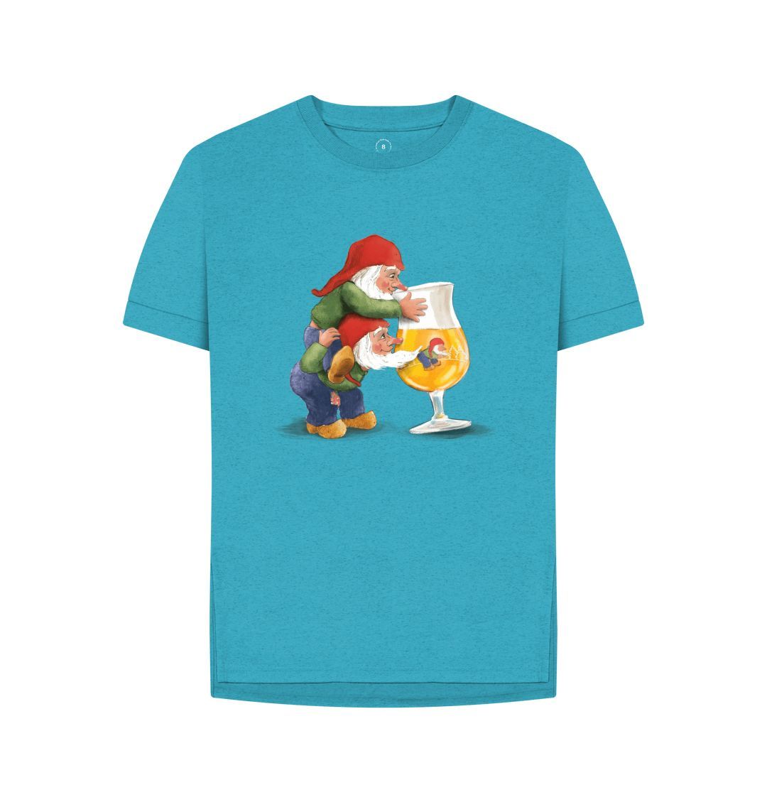 Ocean Blue Gnomes Drinking La Chouffe Women's Remill Relaxed Fit T-Shirt