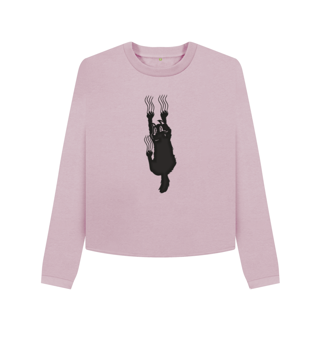 Mauve Printed Boxy Jumpers Front