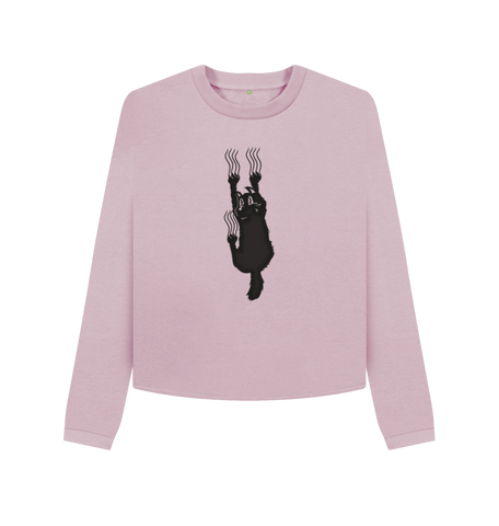 Mauve Printed Boxy Jumpers Front