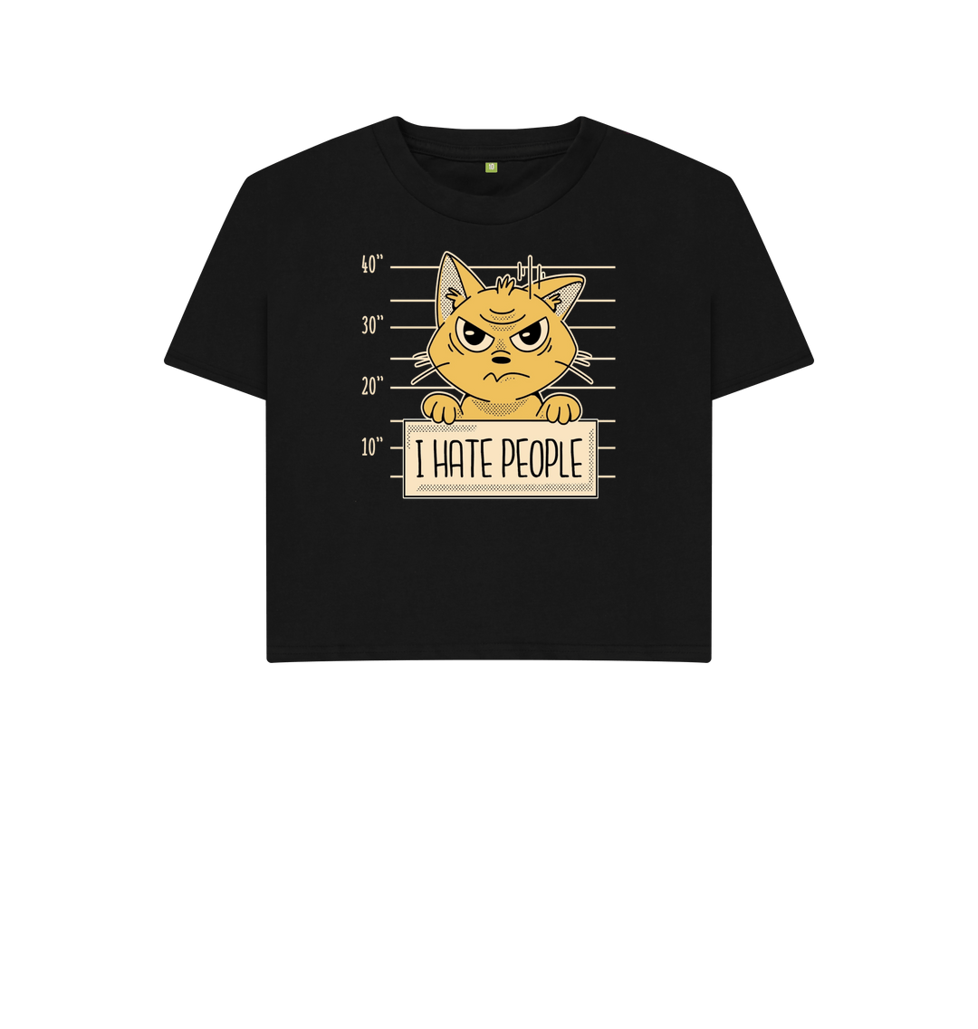 Black Printed T-shirt Front