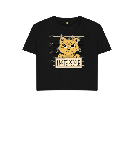 Black Printed T-shirt Front