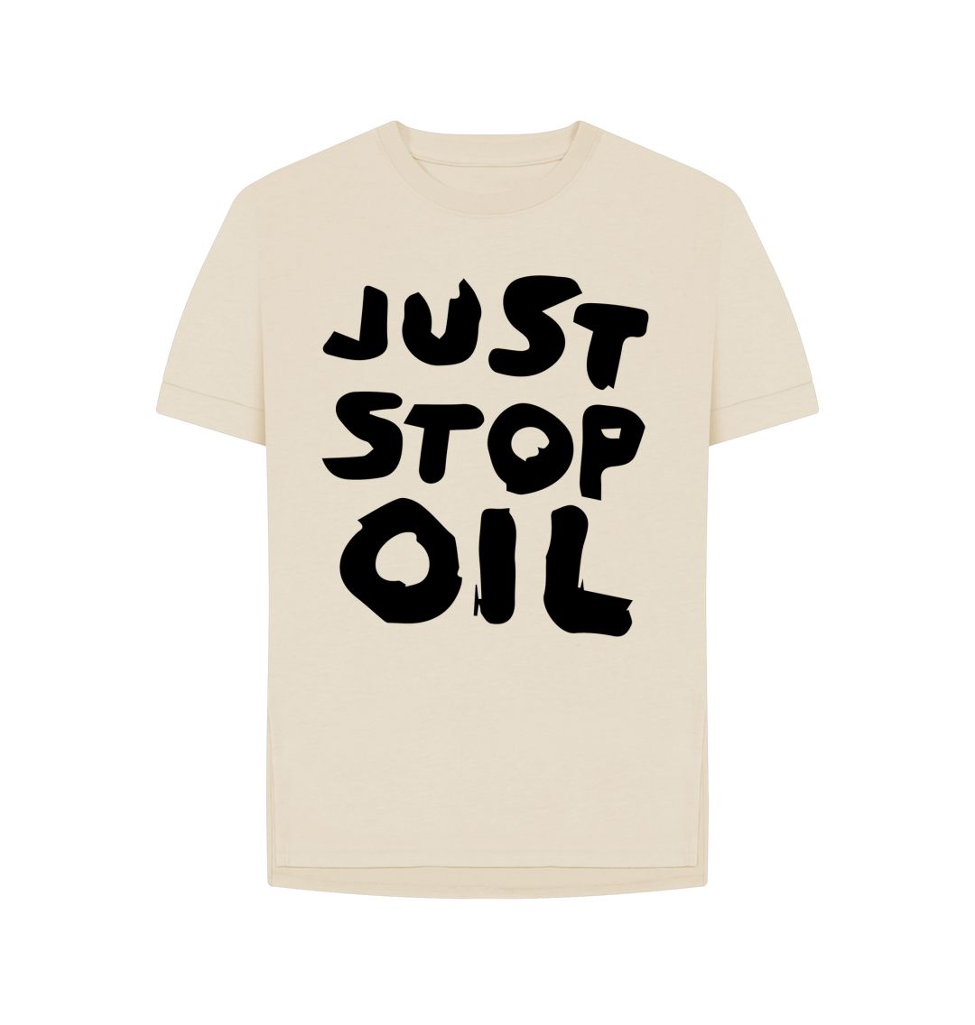Oat Just Stop Oil x Skull Women's Relaxed Fit Tee