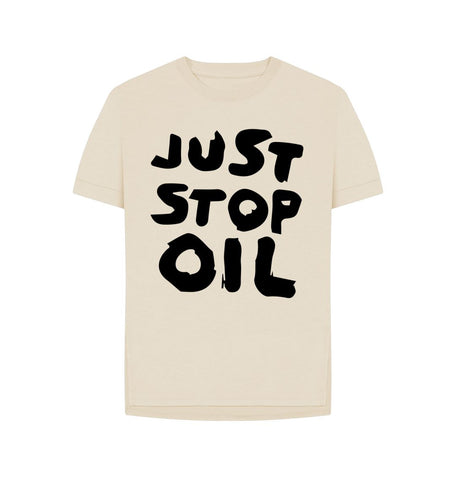 Oat Just Stop Oil x Skull Women's Relaxed Fit Tee