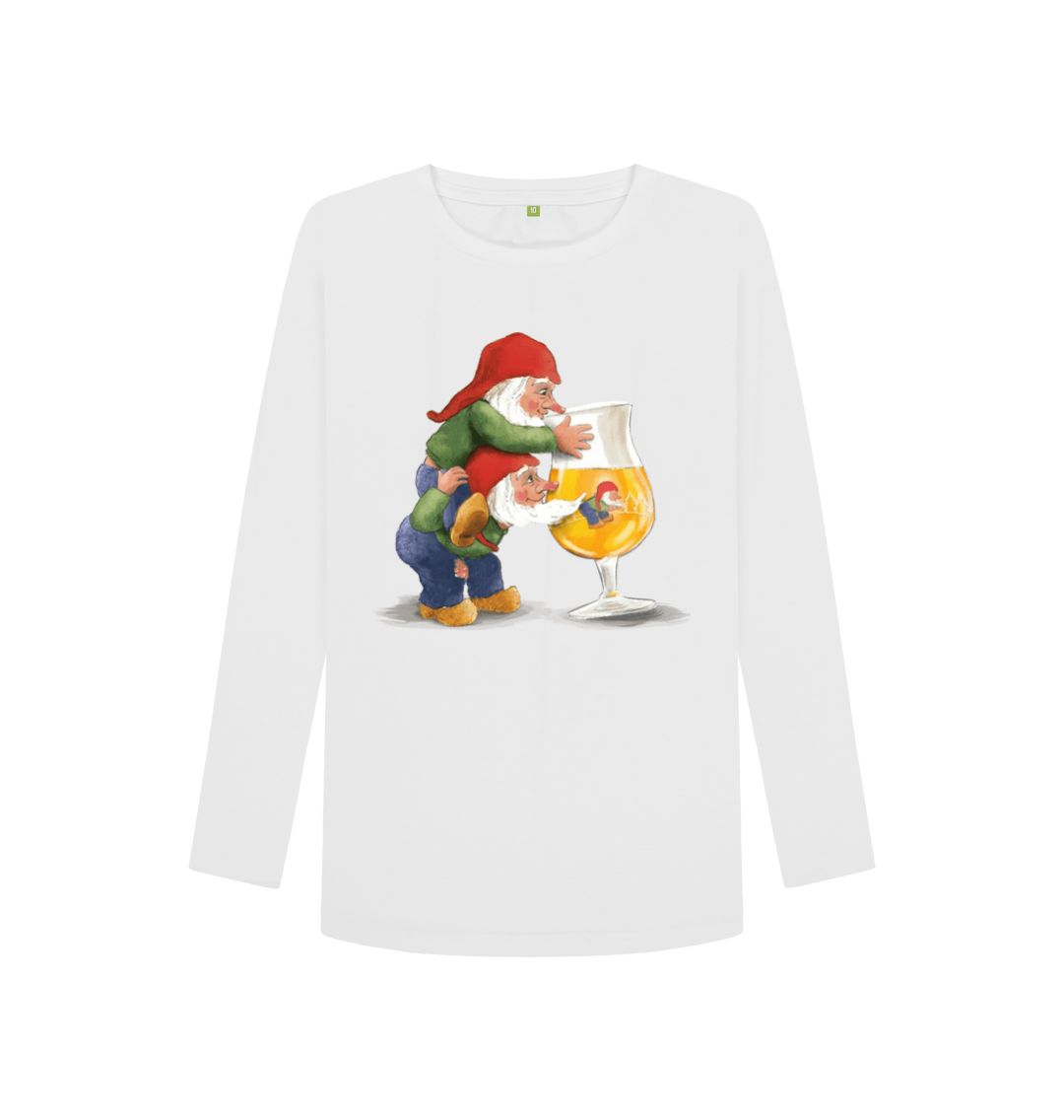White Gnomes Drinking La Chouffe Women's Long Sleeve T-Shirt