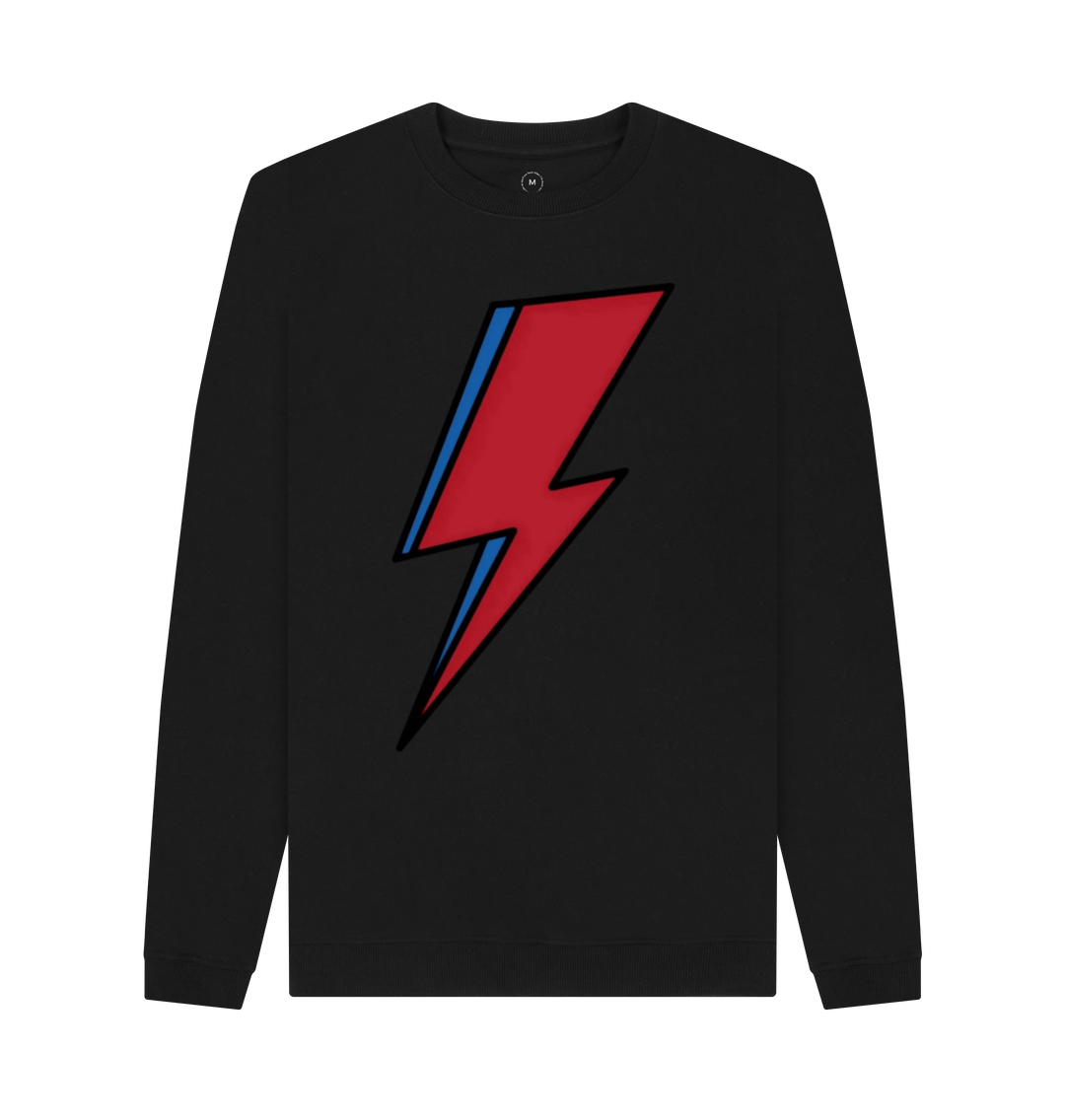 Black Recycled Printed Sweater Front