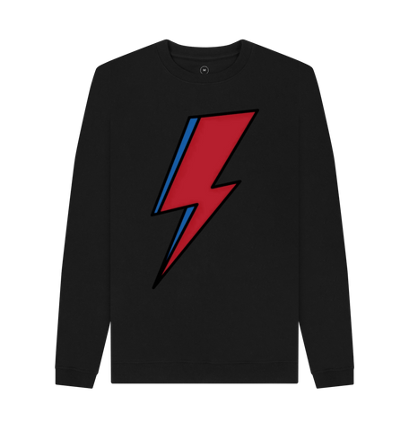 Black Recycled Printed Sweater Front