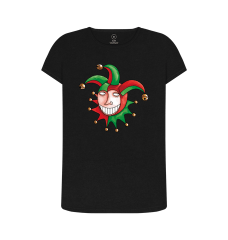 Black Recycled Printed T-Shirt Front
