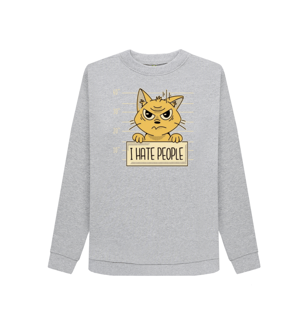 Light Heather Printed Sweater Front