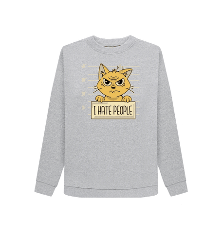 Light Heather Printed Sweater Front
