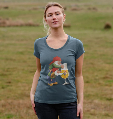 Gnomes Drinking La Chouffe Women's Scoop Neck T-Shirt