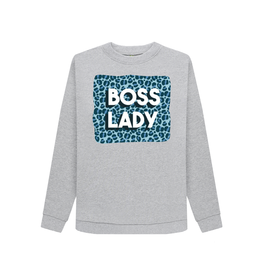 Light Heather Printed Sweater Front