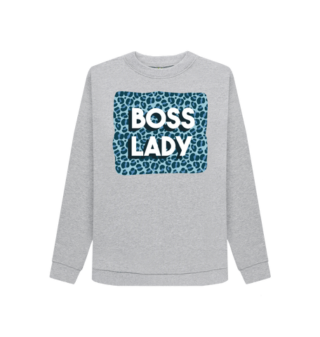 Light Heather Printed Sweater Front